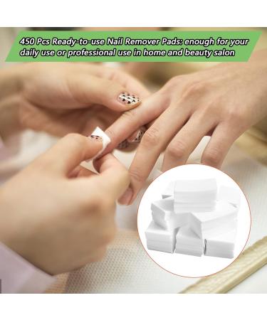  Azonelife Pack of 450 cotton nail pads nail wipes nail cleaning pads bristle-free pads for removing polish and gel perfect for professional and home use - Buy Online on GoSupps.com