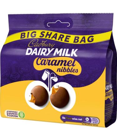 Cadbury Dairy Milk Caramel Nibbles Chocolate Bag 186g 186g (Pack of 1) - Buy Online on GoSupps.com