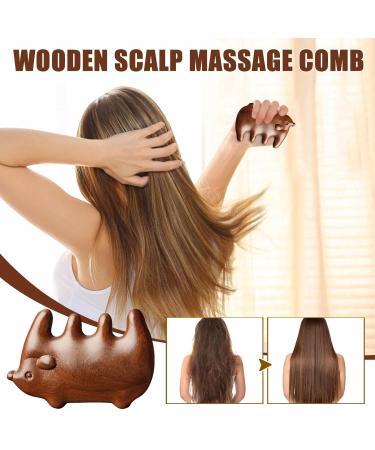 Portable Natural Wood Scalp Massage Comb - Wide Tooth Curb for Family & Friends | Perfect Birthday Gift - Buy Online on GoSupps.com