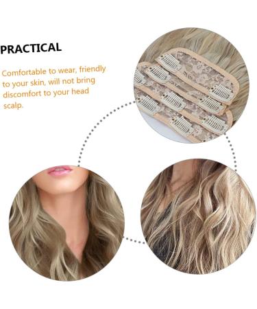 Ipetboom Hair Extension Set of Four Natural Hair Wigs Light Brown Hair Extensions Gabor Wigs for Women Curly Wig Women Hairpiece Wavy Wig Miss Curls High Temperature Wire Pad Hair - Buy Online on GoSupps.com