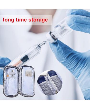 Insulin Cooler Travel Case Portable Diabetic Supplies Organizer Medication Cooler Bag with 2 Ice Packs for Insulin Pens(2 pcs) - Buy Online on GoSupps.com