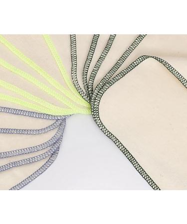 Organic Cotton Flannel Hubs - 15 Pack Baby Washcloths | Eco-Friendly Multi-Way Replacement for Wet Wipes - 21x21 cm Washable Mini Towels - Buy Online on GoSupps.com