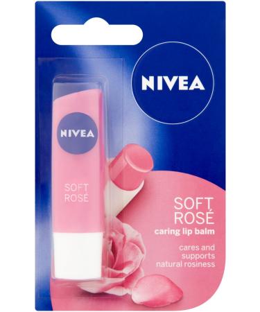 Nivea Lip Balm Care 4.8g Soft Rose Pack of 12