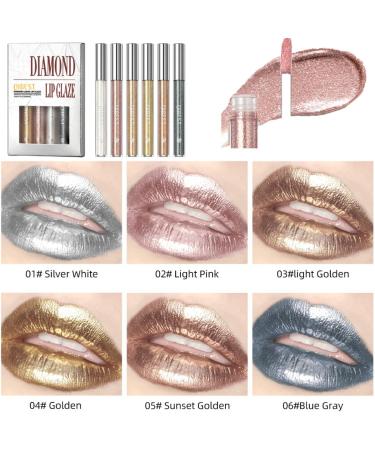 Shop Karlor 6-Pack Metallic Lipstick Set | Glitz & Glam Liquid Lip Gloss - International Shipping - Buy Online on GoSupps.com