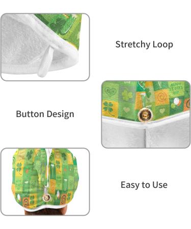 St Patrick's Day Microfiber Hair Towel - Quick Dry for Curly & Thick Hair (2 Pack 9.5 x 24) - Buy Online on GoSupps.com