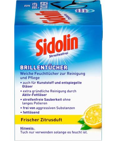 Sidolin Glasses Cleaning Cloths - 300 Moist Cloths for Glasses & Screens (Pack of 6) - Buy Online on GoSupps.com
