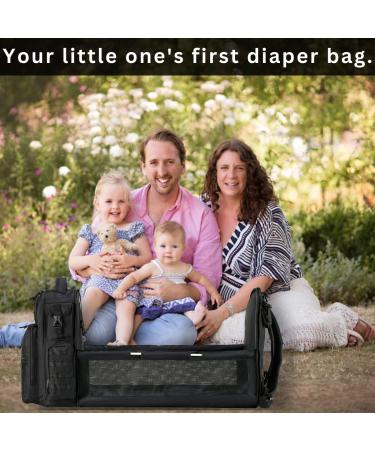 BCOH Military Style Dad Diaper Bag With Changing Station- Premium Design Baby Bag- Diaper Bag Backpack- Baby Diaper Bag For Baby Girls and Boys-Black Pure Black - Buy Online on GoSupps.com