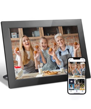 Bgift Digital Picture Frame 10.1 Inch WiFi Digital Photo Frame with 16GB Storage and SD Memory Card Slot Unlimited Account Connection 1920 * 1200 IPS HD Touch Screen Gift for Friends and Family Black#1
