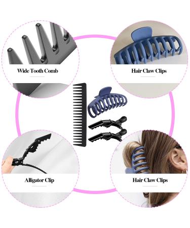 10Pcs Detangling Brush Set for Black Natural Hair | Curly Hair Brush with Sleep Bonnet | Afro America/African Hair 3a to 4c Texture | Purple - Easier Detangling on Wash Days - Buy Online on GoSupps.com