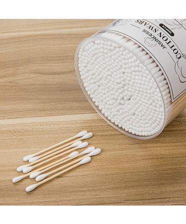 Jasincess 500 Cotton Swabs - Natural Double Round Lace with Bamboo Sticks | Multifunctional Sanitary Swabs for Home & Travel - Buy Online on GoSupps.com