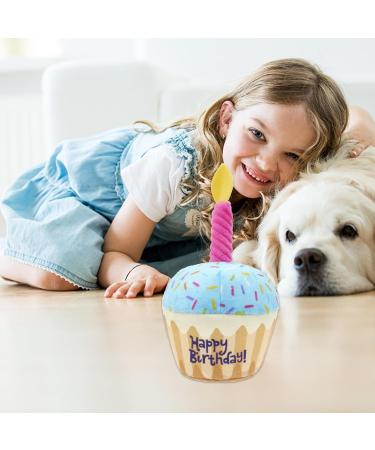 Nizirioo Plush Dog Toys - Birthday Cake & Bone Toys for Puppies | Soft & Safe Dog Birthday Gifts - Buy Online on GoSupps.com