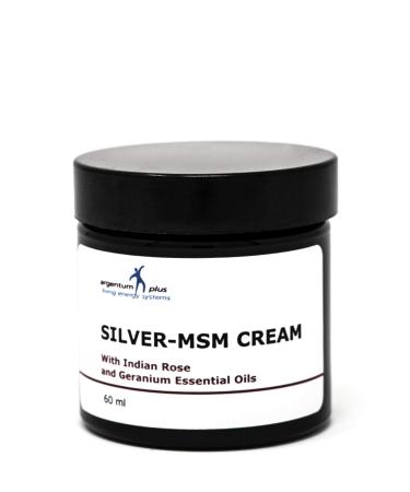 Silver-MSM cream with essential geranium and Indian rose oil - 60 ml - Buy Online on GoSupps.com