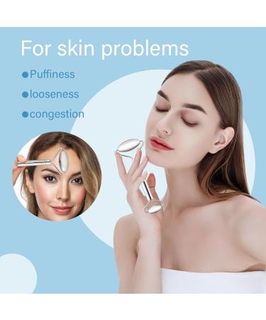 Stainless Steel Gua Sha & Facial Roller Massage Kit - 2 in 1 for Face Eyes & Body - Premium Skincare & Relaxation - Buy Online on GoSupps.com