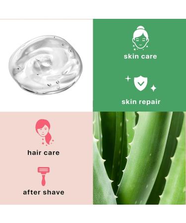 Aloe Vera Gel - Made in USA with Organic Aloe Vera Pure Aloe Vera Gel for Face Body & Hair Aloe Vera After Sun Lotion Skin Care with Natural Ingredients Creme Apres Soleil - Buy Online on GoSupps.com