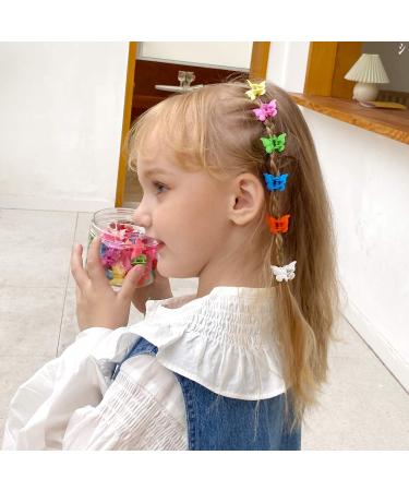 Funtopia Butterfly Hair Clips - 72Pcs Small Claw Clips for Girls & Women in 18 Assorted Colors - Non Slip Mini Plastic Hair Jaw Clips with Box Package - Buy Online on GoSupps.com