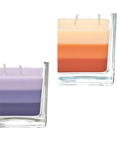 Kotarbau 2 Set 2-Docht Fragrance Candle Lavender & Orange | Aromatherapy Gift Idea | 32-Hour Burn Time & Three-Color Design - Buy Online on GoSupps.com
