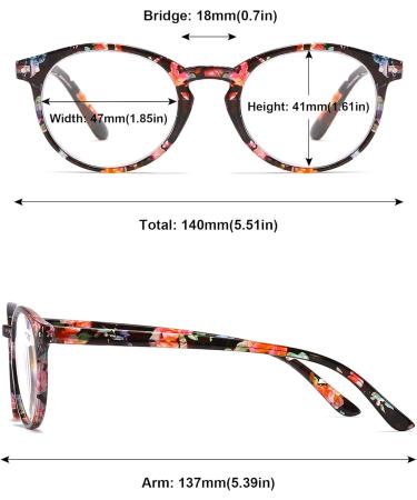 Buy Magimodac Women's Blue Light Filter Reading Glasses - Prescription 1.25 Dioptre Oval Design for Computer Use - Buy Online on GoSupps.com