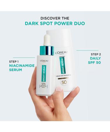 L Or al Paris Bright Reveal 12% Niacinamide + Amino Sulfonic + Ferulic Dark Spot Serum 1oz + Moisturizer Sample - Buy Online on GoSupps.com
