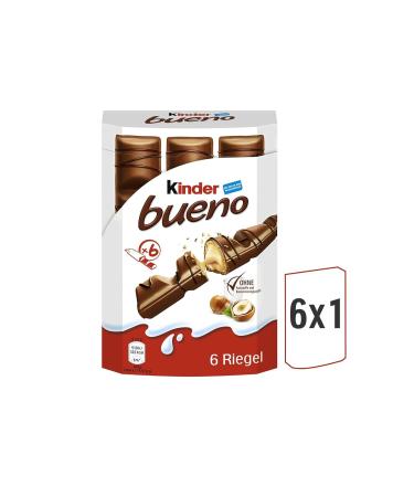 Ferrero Kinder Bueno Chocolate Bars - Milk Hazelnut Cream 6 Pack (6 x 21.5g) - International Shipping Available - Buy Online on GoSupps.com