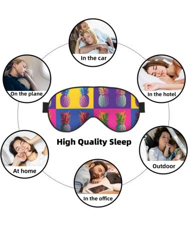 Colorful Pineapple Pattern Soft Sleep Eye Mask | Breathable Eye Patch for Women | Ideal for Travel & Relaxation - Buy Online on GoSupps.com