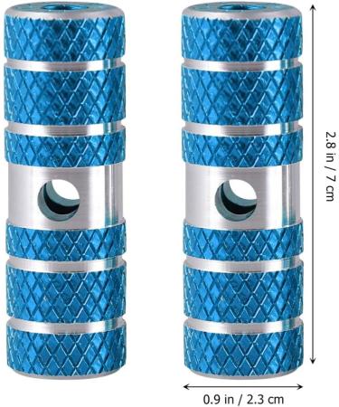 BESPORTBLE Black Aluminum Alloy Bike Pegs - Anti-Skid Lead Foot BMX Pegs for Mountain Bike, Blue (2 Pair) - Buy Online on GoSupps.com