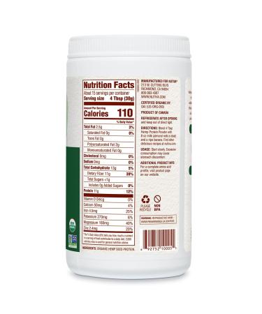 Nutiva Organic Hemp Protein Hi-Fiber 16 oz | Plant-Based Superfood for Muscle & Wellness - Buy Online on GoSupps.com
