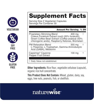 NatureWise 1 Green Coffee Bean Extract - Vegan Non-GMO - 60 Capsules 30-Day Supply + (Pack of 2) NighttimeSlim- Cayenne Green Coffee Bean GABA - 60 Capsules 30-Day Supply  - Buy Online on GoSupps.com