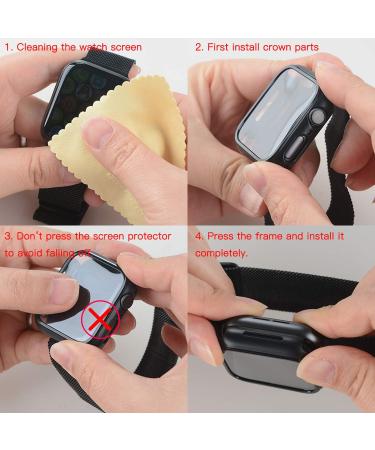 pzoz Compatible for Apple Watch Series SE2 /6/5 /4 /SE 40mm Case with Screen Protector Accessories Slim Guard Thin Bumper Full Coverage Matte Hard Cover Defense Edge for iWatch Women Men GPS (Black) - Buy Online on GoSupps.com