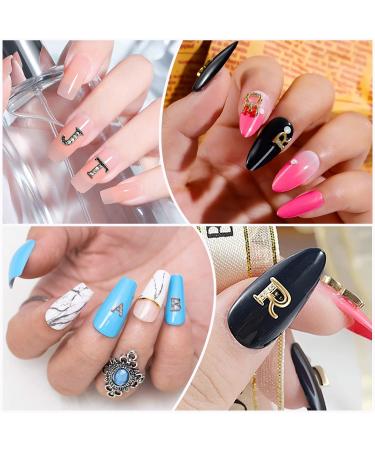 WOKOTO 78Pcs Gold Rose Gold Black Nail Letters Charms for Nail Art - Luxury 3D Jewels for Acrylic Nails - Women's Nail Design Kit - Buy Online on GoSupps.com