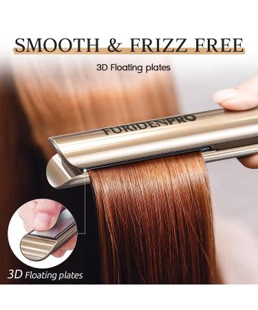 FURIDEN PRO 2-in-1 Hair Straightener and Curler - Gold | No Frizz, Long-Lasting Finish - Buy Online on GoSupps.com