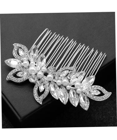 Didiseaon 1pc Barrettes for Women Bridal Hair Comb Rhinestone Headpiece Rhinestone Hair Comb Hair Jewels for Women Flower Girl Hair Accessory Tiara Bride Hair Accessories Wedding - Buy Online on GoSupps.com
