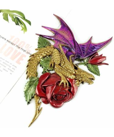 Rose Dragon Silicone Mold for DIY 3D Animal Statue Making - Perfect for Resin, Chocolate, Wedding Cake Decorating and Home Decor - Dragon2 - Buy Online on GoSupps.com