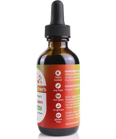 Eclectic Institute Organic Lemon Balm Extract 2 fl oz - Natural Herbal Remedy - Buy Online on GoSupps.com