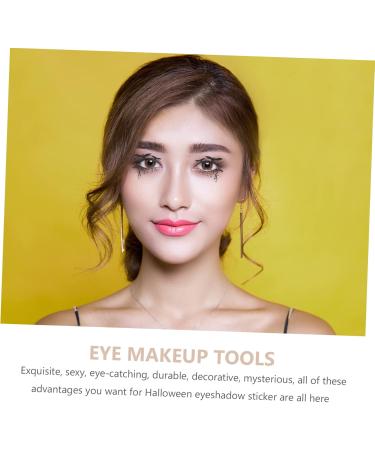 FOYTOKI 8 Pairs Halloween Eyeliner Stickers Hollow-out Eyeshadow Stickers Eye Line Strip Black Pvc - Buy Online on GoSupps.com