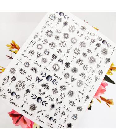 Alien Nail Art Stickers - 3D Astronaut UFO Rocket & Moon Designs | Luminous Self-Adhesive Decals for Women & Girls Manicure Decor - Buy Online on GoSupps.com