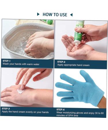 FRCOLOR 2 Pairs Moisturising Gel Gloves Cotton Night Gloves Cotton Moisturising Gloves Moisturising Gloves Beauty Care Gloves - Buy Online on GoSupps.com