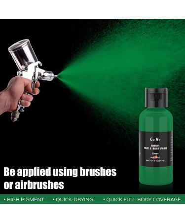 Go Ho Makeup Liquid Body Paint (2.1 oz) - Green Water Based Face & Body Paint for Special FX, Cosplay, Halloween - Buy Online on GoSupps.com