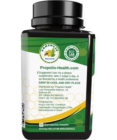 Brazilian Bee Propolis Capsules 180ct - High Concentrate 25% Dry Extract - Boost Your Bee Therapy - 3 Month Supply - 1000mg Per 2 Capsules - Buy Online on GoSupps.com