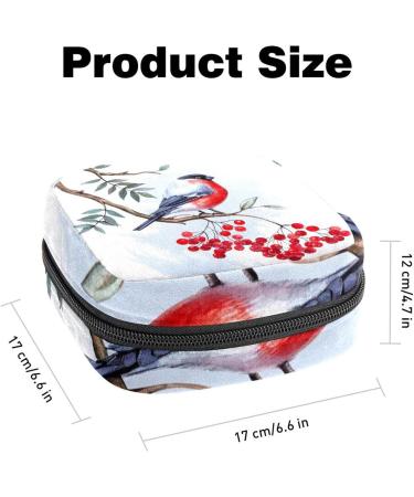 Womens Napkin Storage Bag - Bullfinch on Rowan Branch | Portable Menstrual Cup & Tapes | Ideal for First Period & Female Menstruation - Buy Online on GoSupps.com