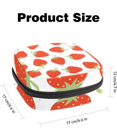 Portable Strawberry Point Napkin Storage Bag for Menstrual Cups - Zippered Organzier for Teens & Women - Buy Online on GoSupps.com