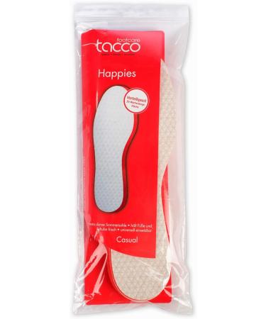 Tacco Happies Shoe Insoles Inserts 6 Pair Pack - Ultimate Sweat & Odor Absorption for Men & Women (Size 43 EUR/US M10) - Buy Online on GoSupps.com