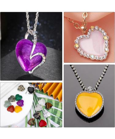 Crazyfly 15pcs Heart Stones Healing Crystal Gemstones Set - Polished Chakra Energy Stones for Meditation & Reiki - Buy Online on GoSupps.com