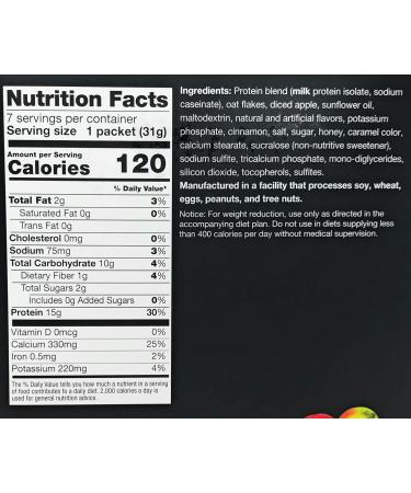 Proti King High Protein Oatmeal for Weight Loss - 7 Servings per box - 15g Protein - 120 Calories (Apple Cinnamon 14 servings) - Buy Online on GoSupps.com