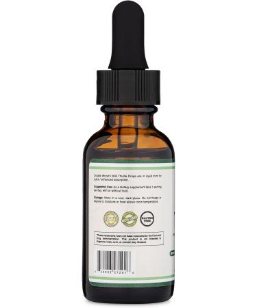 Milk Thistle Supplement - Organic Milk Thistle Liver Detox Drops 1 FL OZ - 30 Servings (Vegan Safe Non-GMO Gluten Free) Perfect Addition to Tea by Double Wood - Buy Online on GoSupps.com