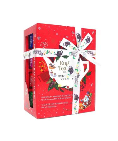 ETS TEEGENKEN with loop "Winter collection" red |12 organic winter teas |6 different varieties |Pyramid bags |Environmentally friendly gift for Christmas