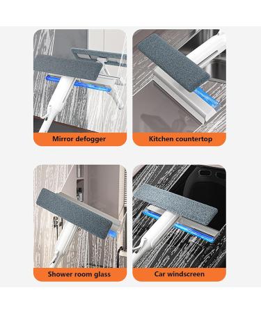 Spray Window Washing Kit with Sewage Collector and 3 Pads 4 in 1 Window Cleaning Kit with Extension Pole Shower Door Squeegee for Bathroom Window Mirror Tile Wall - Buy Online on GoSupps.com