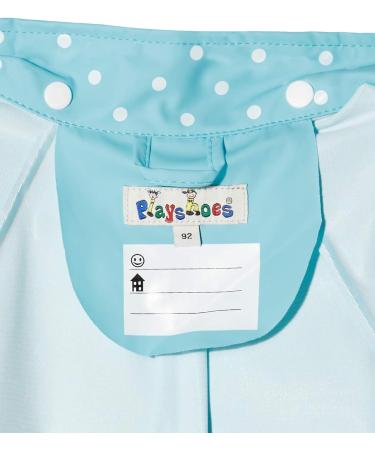 Playshoes Unisex Kid's Regenjacke Raincoat 104 Turquoise Dots | Wind & Waterproof Rainwear - Buy Online on GoSupps.com