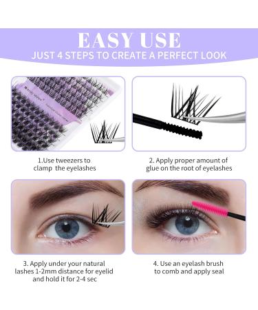 Individual Lashes 0.07mm Cluster D Curl 12-16mm Mixed Long Eyelashes Extension Kit - Buy Online on GoSupps.com