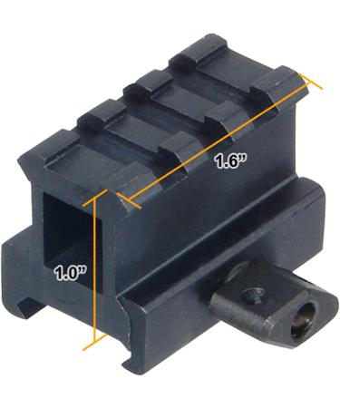 UTG Hi-Profile Compact Riser Mount 1 High 3 Slots - Black | Shop Now - Buy Online on GoSupps.com