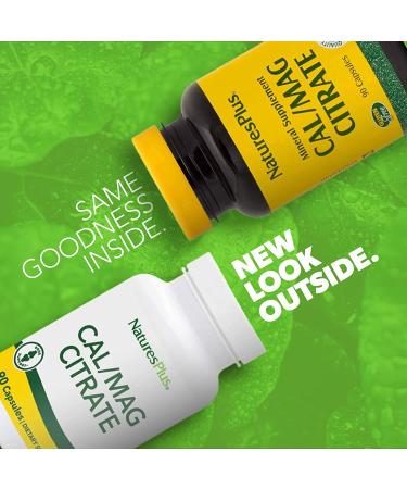 Nature's Plus CalMag Citrate - 90 Vegetarian Capsules for Optimal Bone Health - Buy Online on GoSupps.com